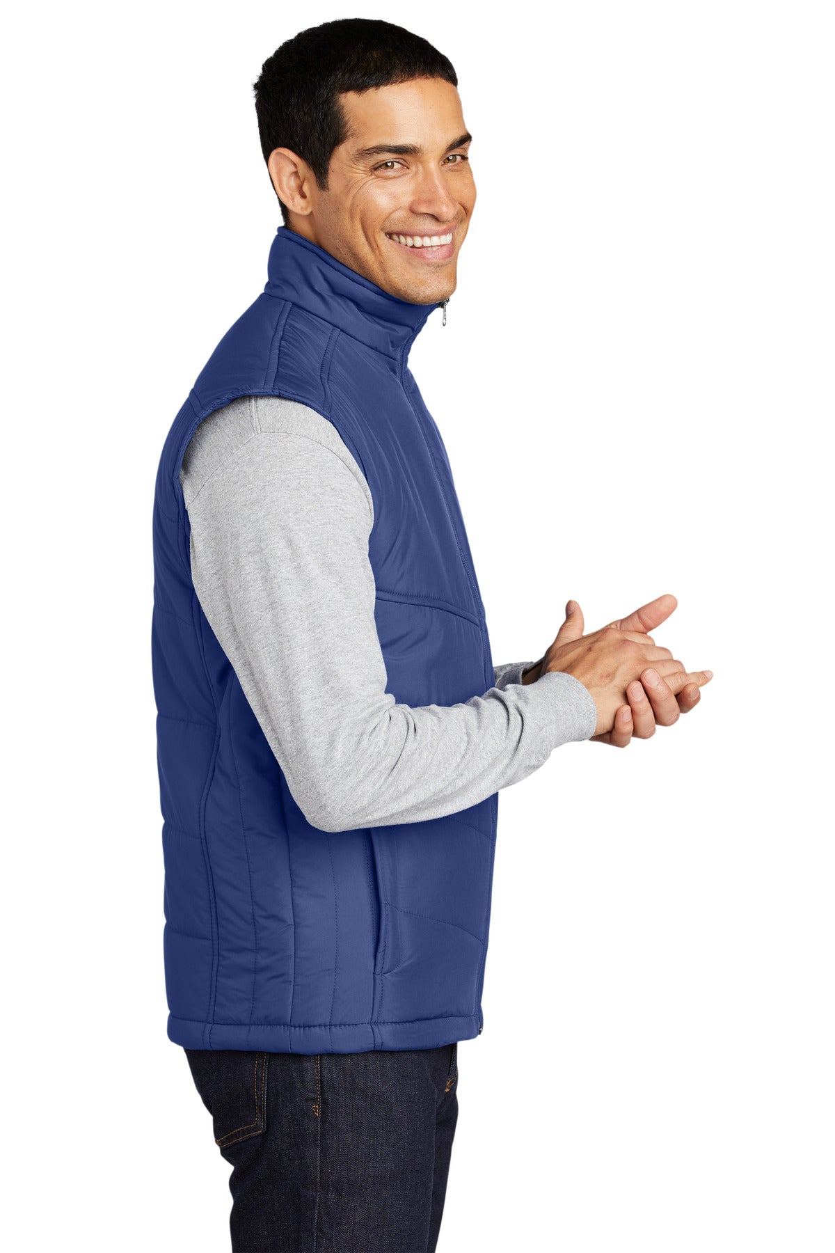 Medit Blue Port Authority Puffy Vest. J709