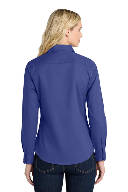 Medit. Blue Port Authority Women's Long Sleeve Easy Care Shirt. L608