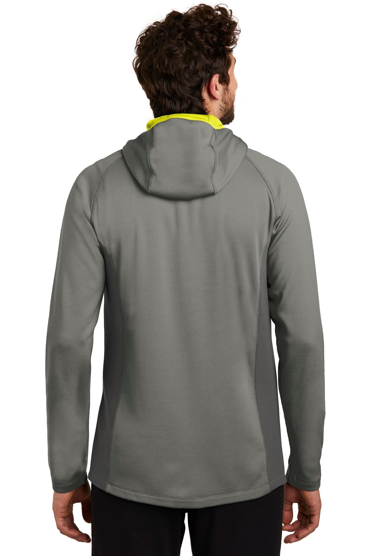 Met Gy/GS/Citr Eddie Bauer Sport Hooded Full-Zip Fleece Jacket. EB244