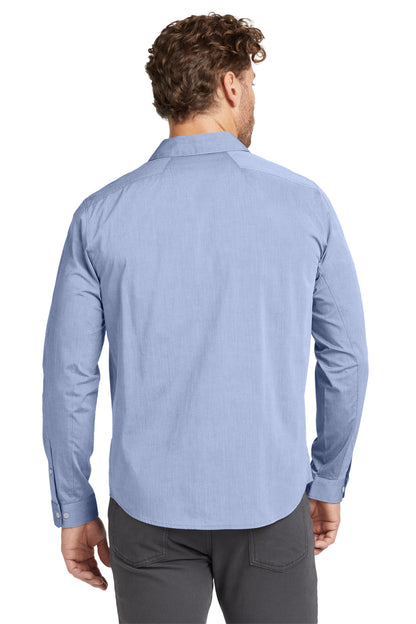 Metal Blue Hth OGIO Commuter Woven Shirt. OG1002