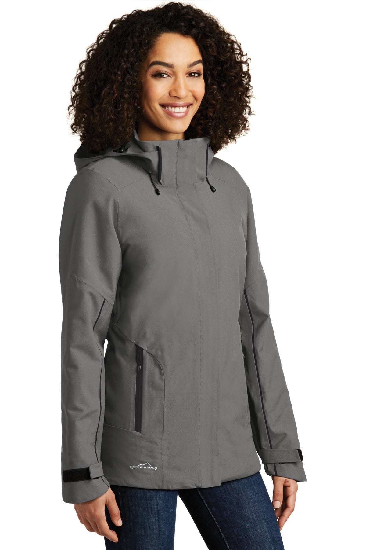 Metal Grey Eddie Bauer Women's WeatherEdge Plus Insulated Jacket. EB555