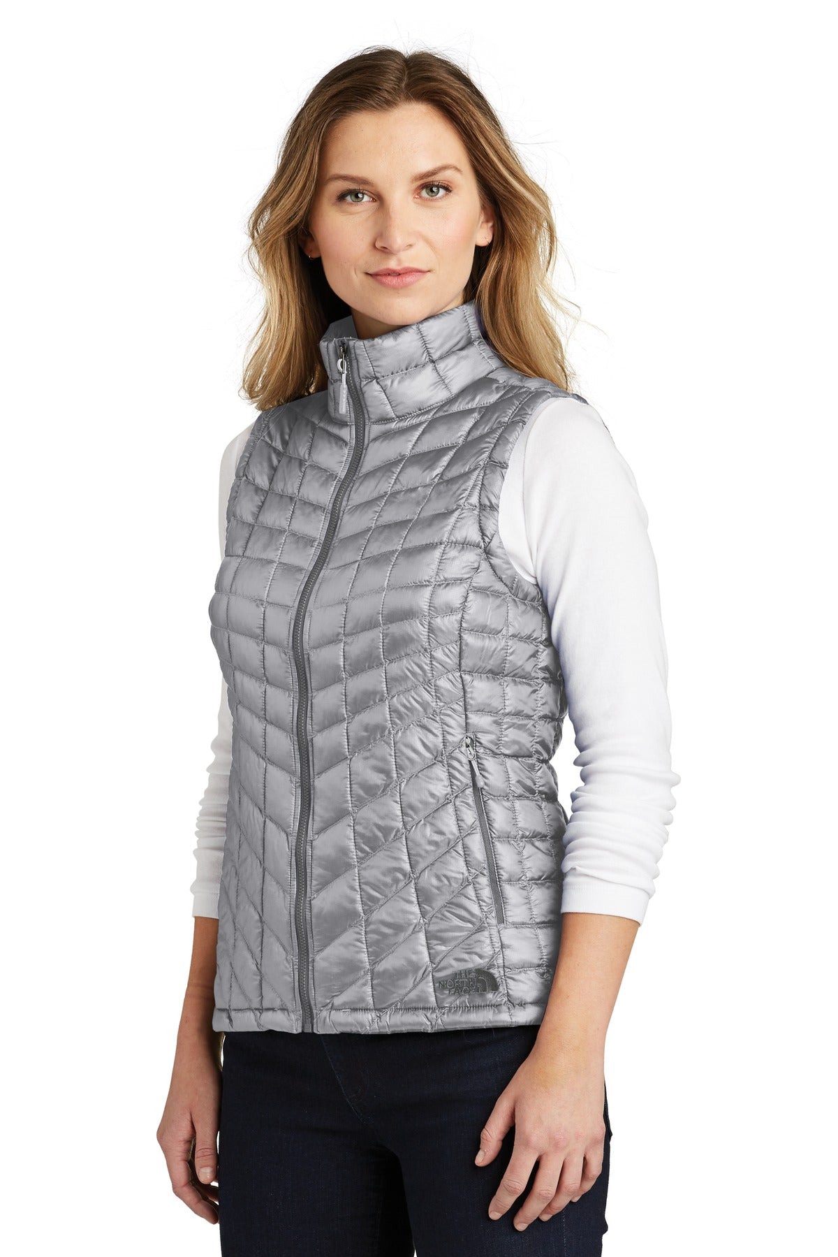 Mid Grey The North Face Women's ThermoBall Trekker Vest. NF0A3LHL