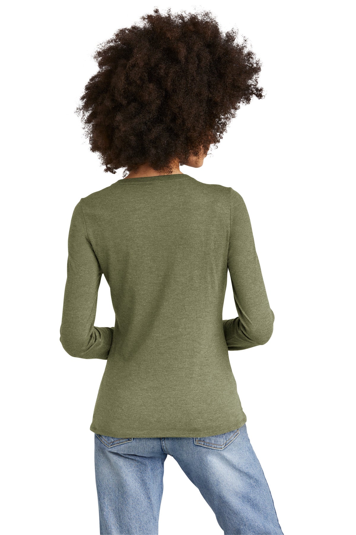 MilGrnFst District Women's Perfect Tri Long Sleeve V-Neck Tee DT135