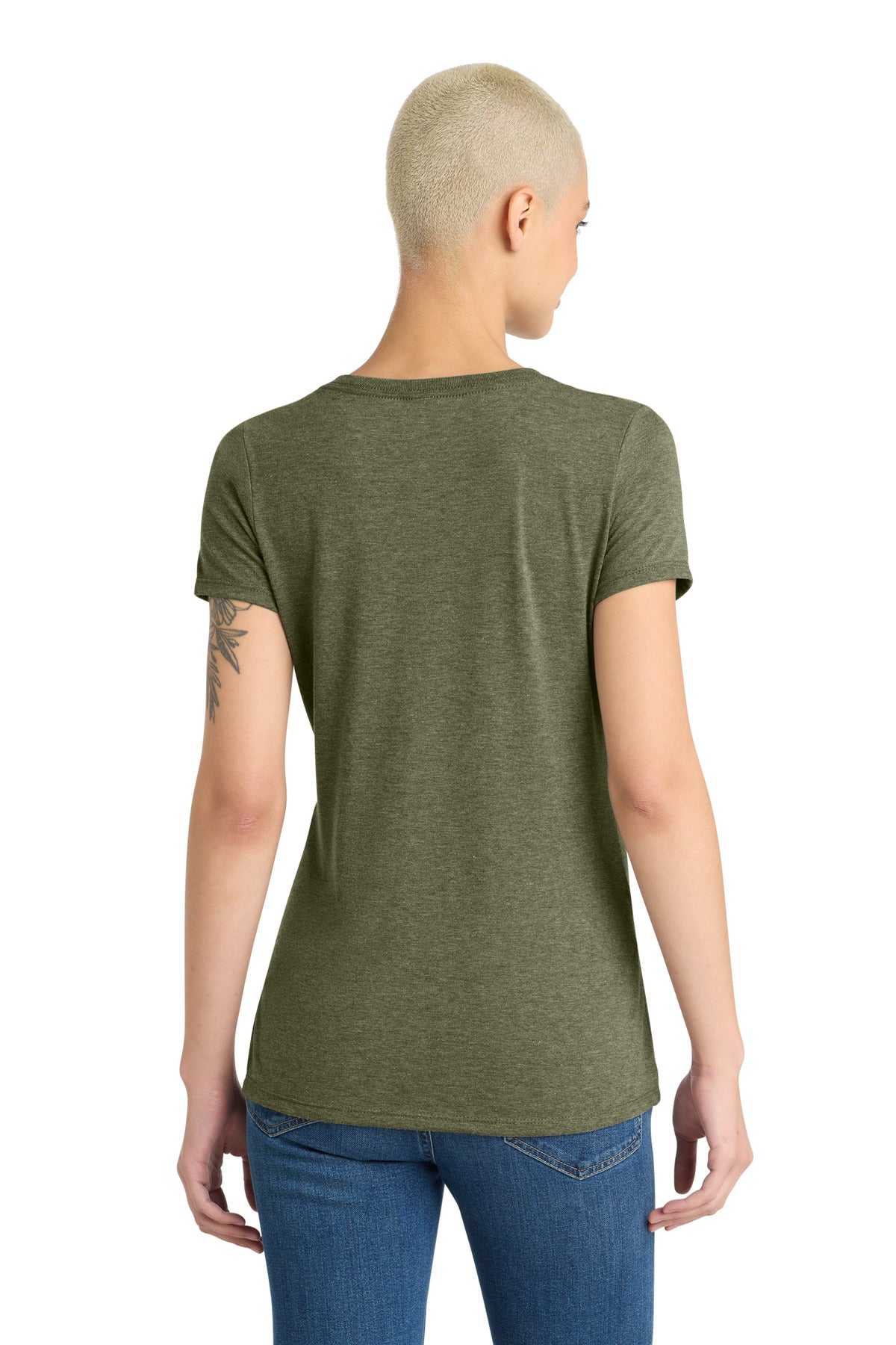 MilGrnFst District Women's Perfect Tri V-Neck Tee. DM1350L