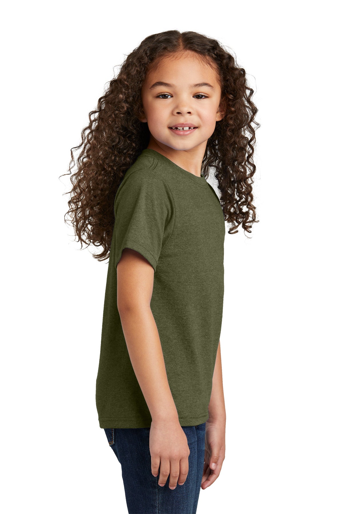 MilGrnHtr Port & Company Youth Tri-Blend Tee PC330Y