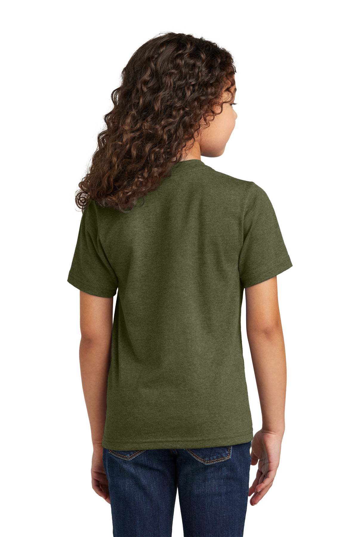 MilGrnHtr Port & Company Youth Tri-Blend Tee PC330Y