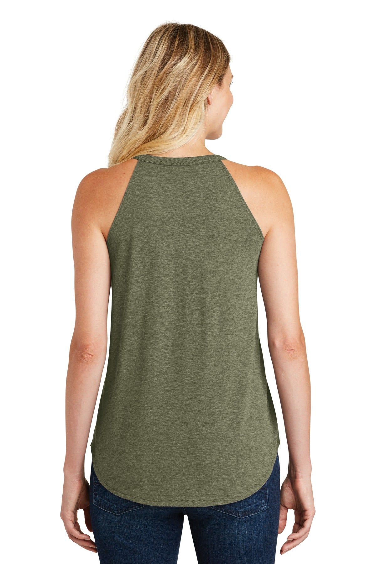 Military Gn Fr District Women's Perfect Tri Rocker Tank. DT137L