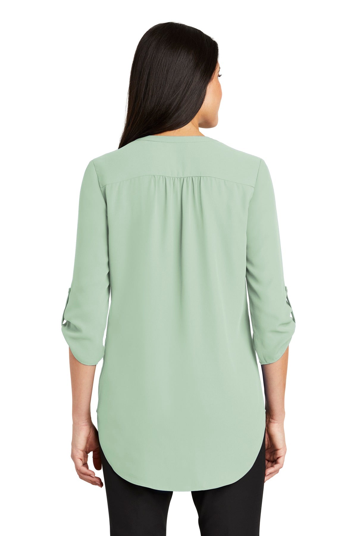 Misty Sage Port Authority Women's 3/4-Sleeve Tunic Blouse. LW701