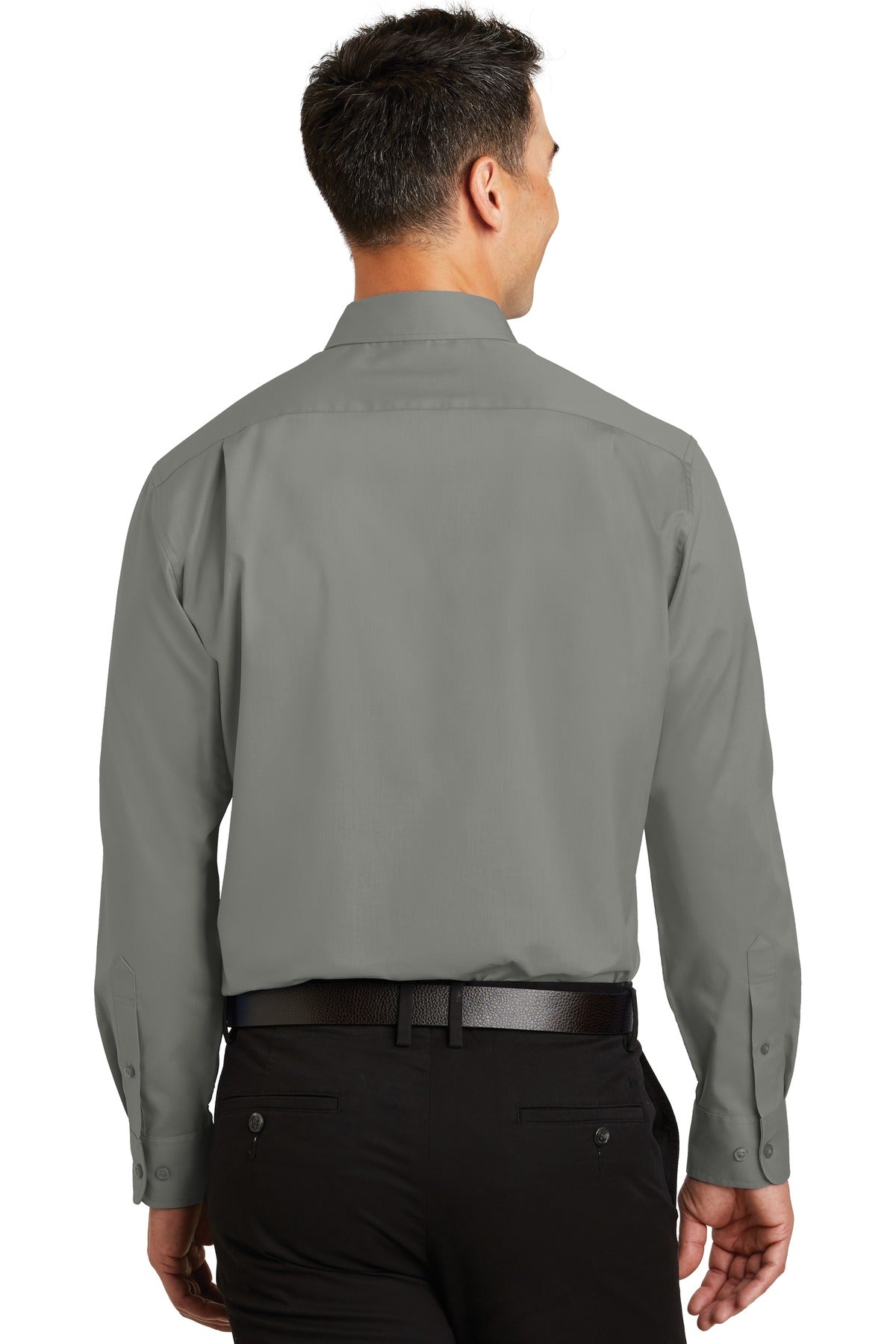 Monument Grey Port Authority SuperPro Twill Shirt. S663