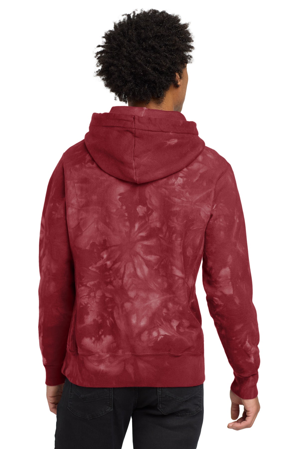 MulledBry Champion Reverse Weave Scrunch-Dye Tie-Dye Hooded Sweatshirt. TDS101
