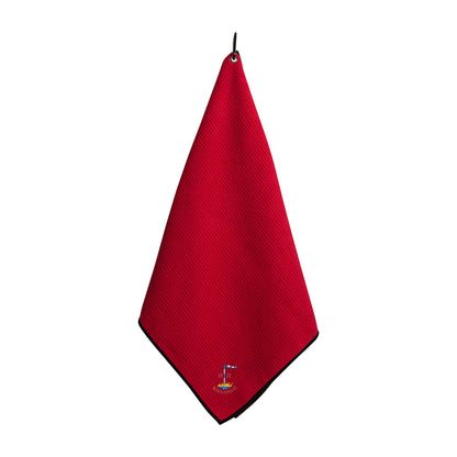 Red/Black Ahead Microfiber Golf Towel
