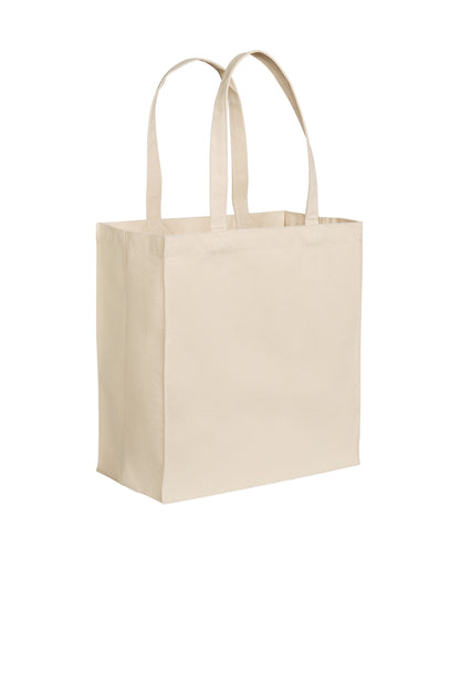 Natural Port Authority Cotton Canvas Over-the-Shoulder Tote BG426