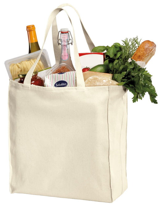 Natural Port Authority Ideal Twill Over-the-Shoulder Grocery Tote. B110