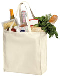 Natural Port Authority Ideal Twill Over-the-Shoulder Grocery Tote. B110