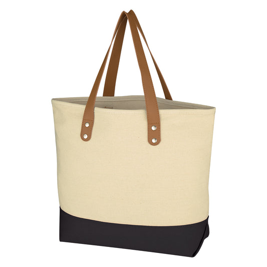 NATURAL WITH BLACK Alison Tote Bag plain grouped