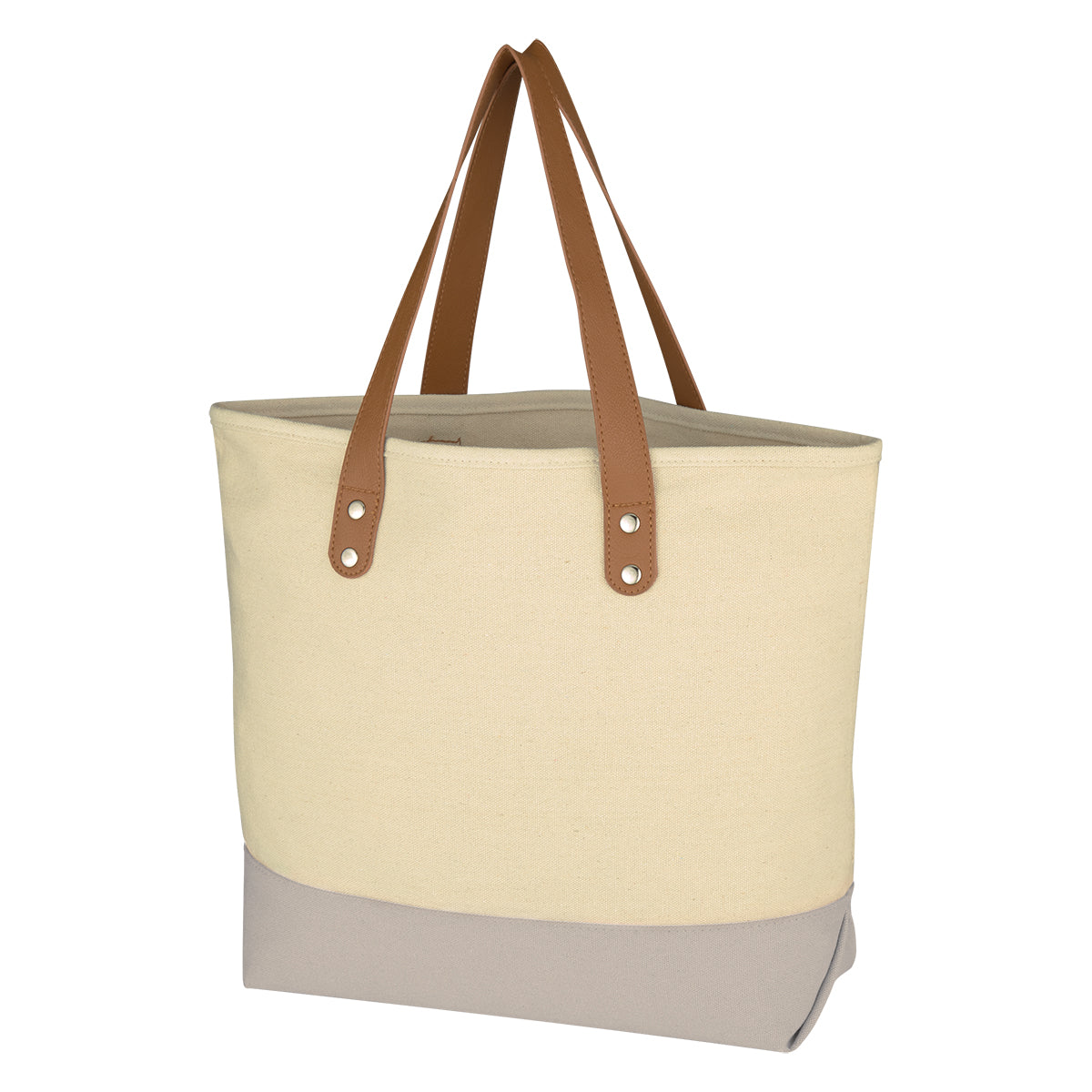 NATURAL WITH GRAY Alison Tote Bag plain grouped