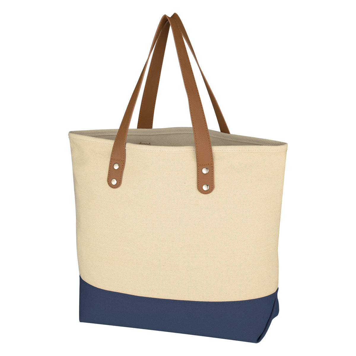 NATURAL WITH NAVY Alison Tote Bag plain grouped