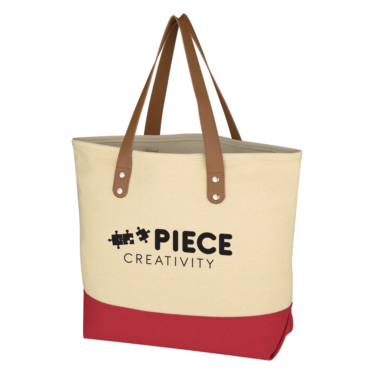 NATURAL WITH RED Alison Tote Bag  grouped