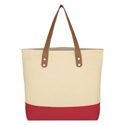 NATURAL WITH RED Alison Tote Bag  grouped