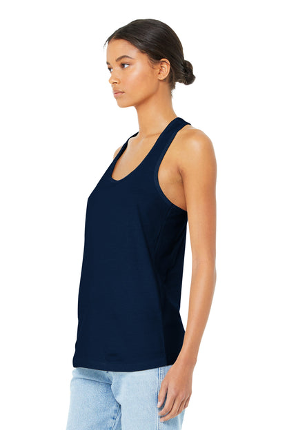 Navy BELLA+CANVAS Women's Jersey Racerback Tank. BC6008
