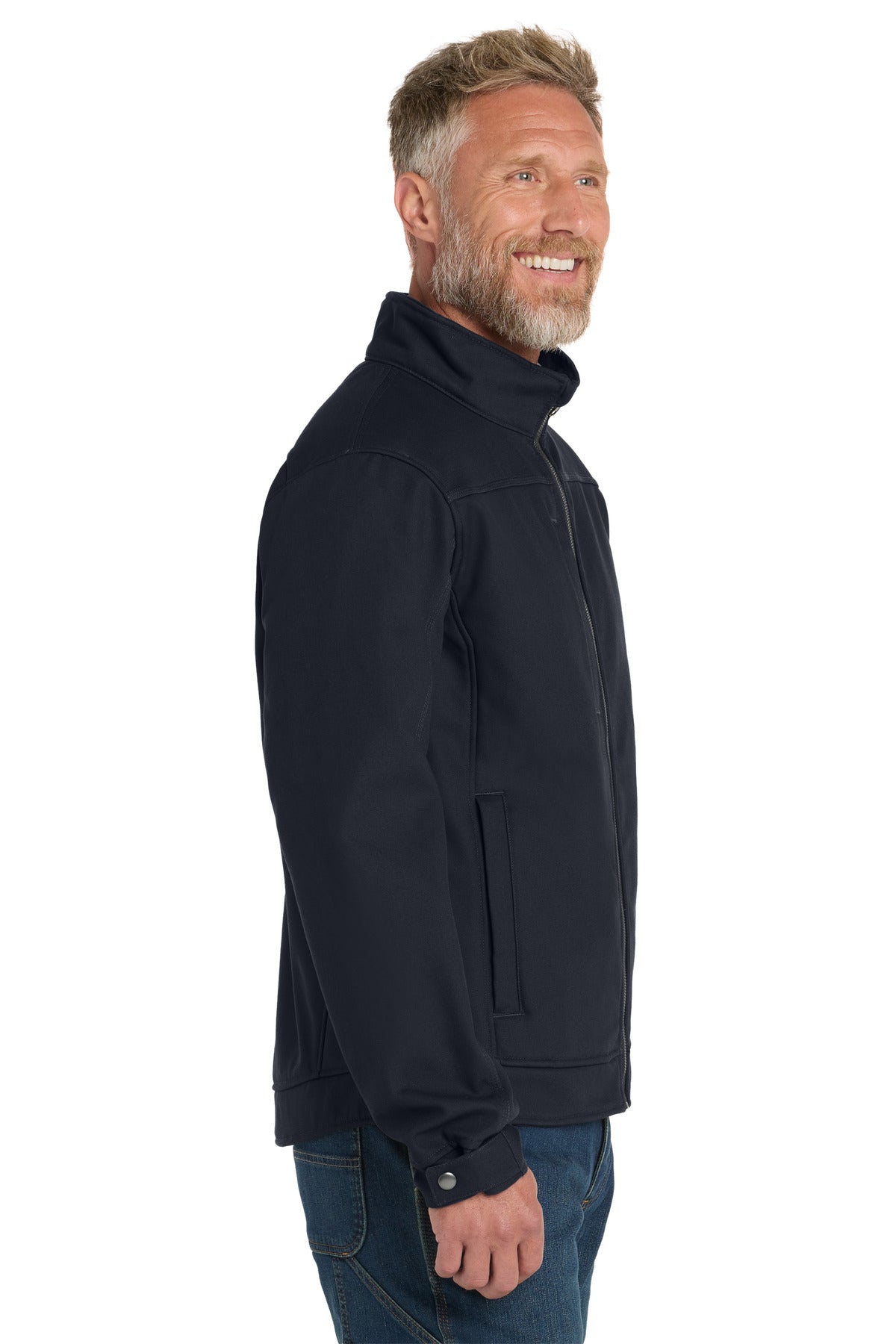 Navy Blue CornerStone Duck Bonded Soft Shell Jacket CSJ60