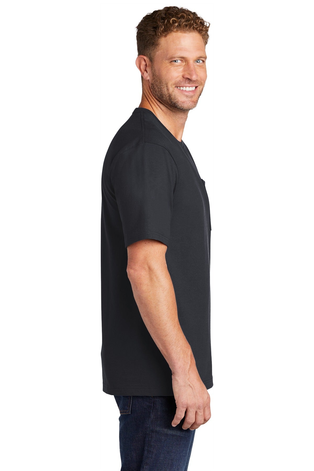 Navy Blue CornerStone Workwear Pocket Tee CS430