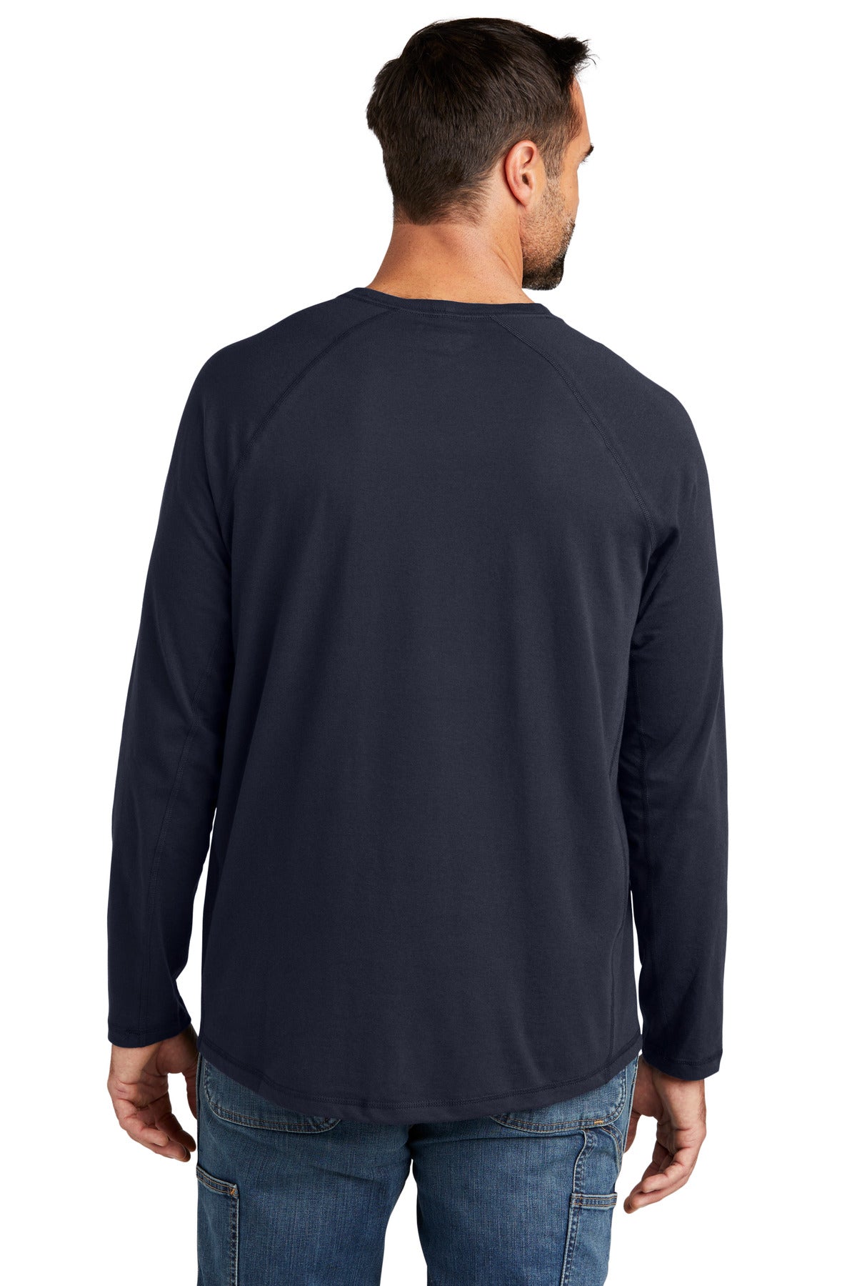 Navy Carhartt Force Long Sleeve Pocket T-Shirt CT106656