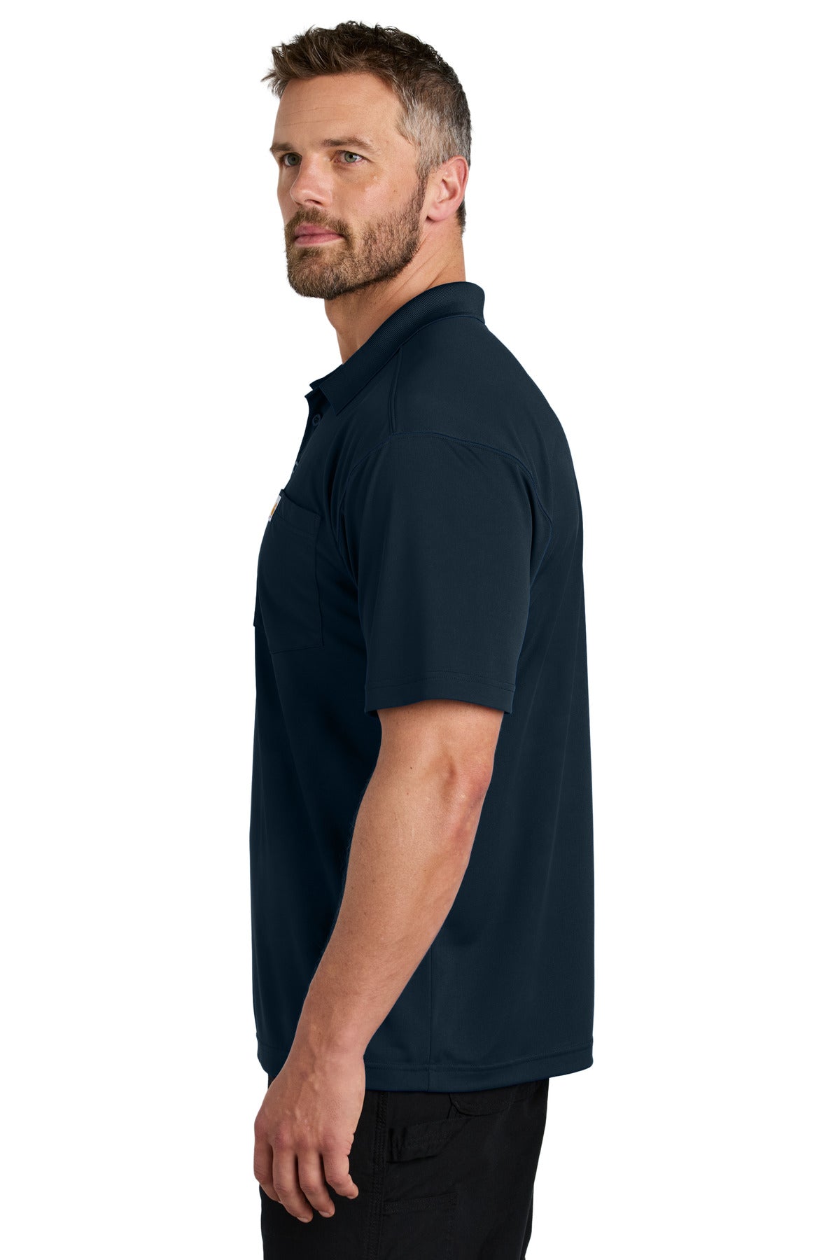 Navy Carhartt Force Snag-Resistant Pocket Polo CT106880