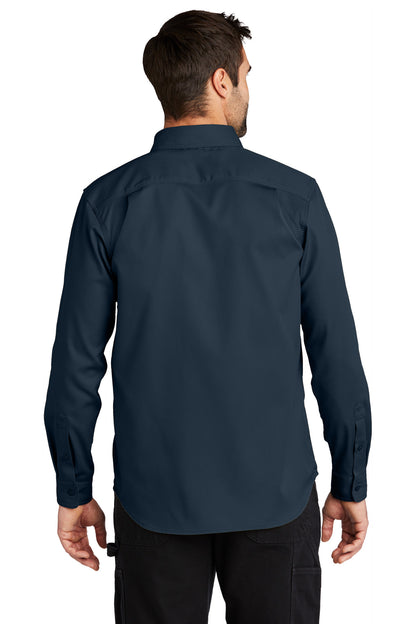 Navy Carhartt Rugged Professional Series Long Sleeve Shirt CT106689
