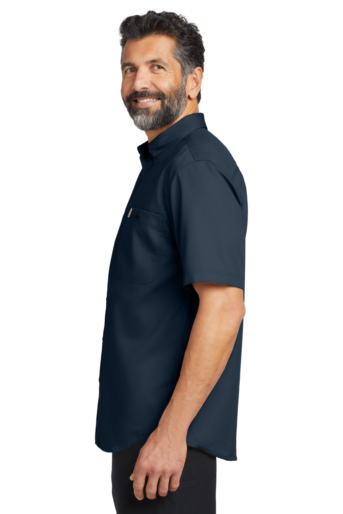 Navy Carhartt Rugged Professional Series Short Sleeve Shirt CT106688