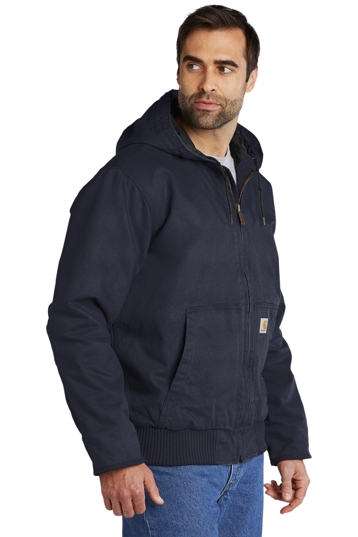 Navy Carhartt Washed Duck Active Jac. CT104050