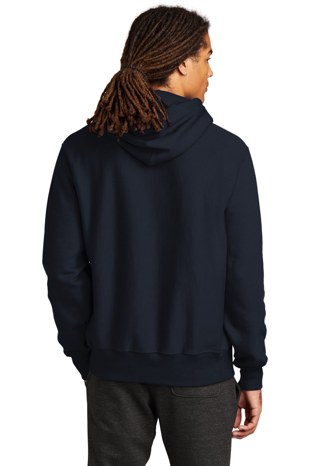Navy Champion Reverse Weave Hooded Sweatshirt S101