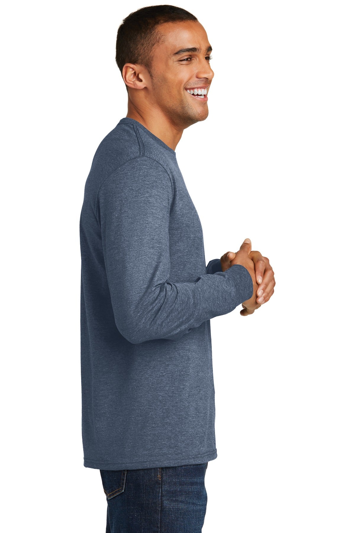 Navy Frost District Perfect Tri Long Sleeve Tee . DM132