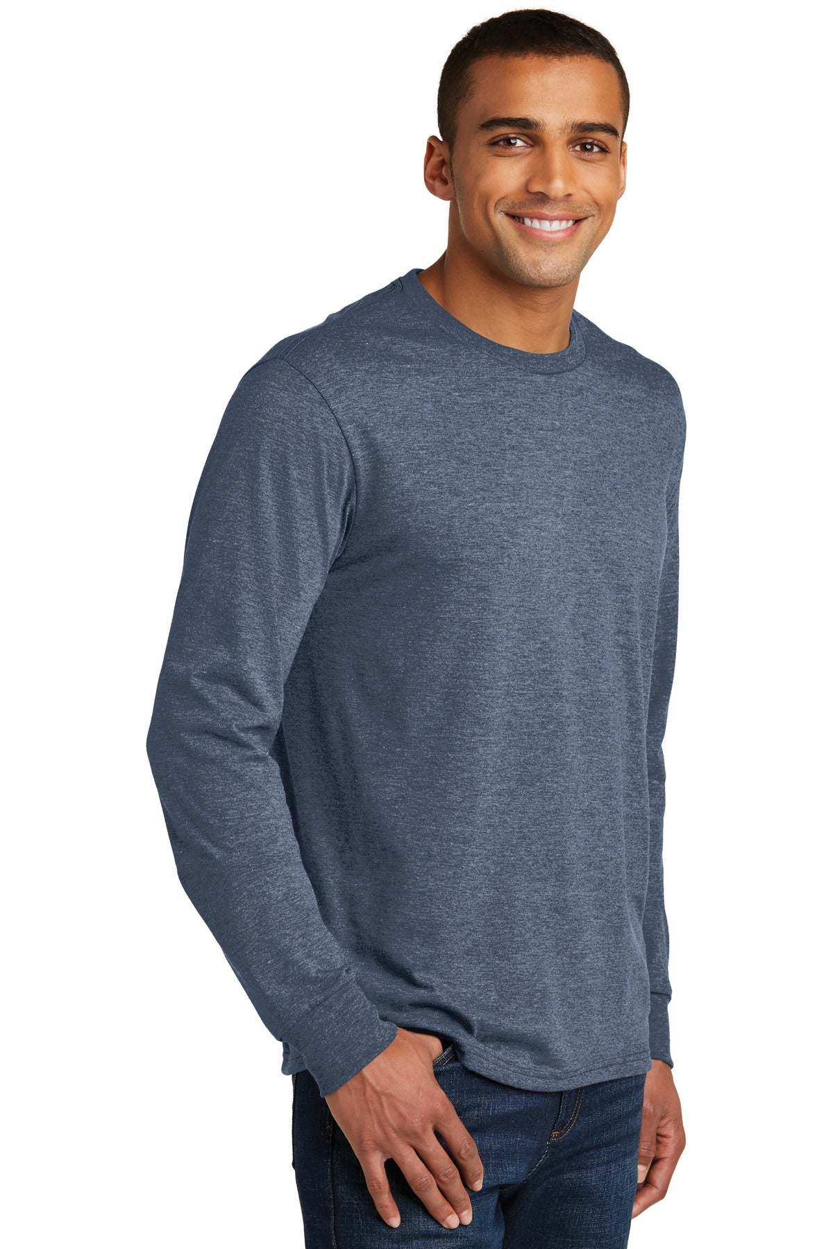 Navy Frost District Perfect Tri Long Sleeve Tee . DM132