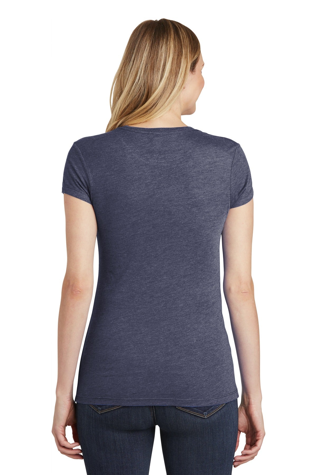 Navy Frost District Women's Fitted Perfect Tri Tee. DT155