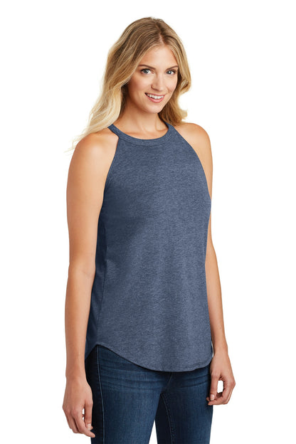 Navy Frost District Women's Perfect Tri Rocker Tank. DT137L
