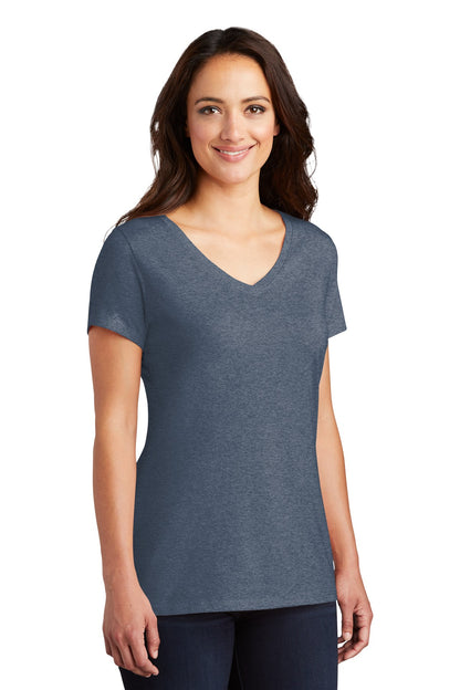 Navy Frost District Women's Perfect Tri V-Neck Tee. DM1350L