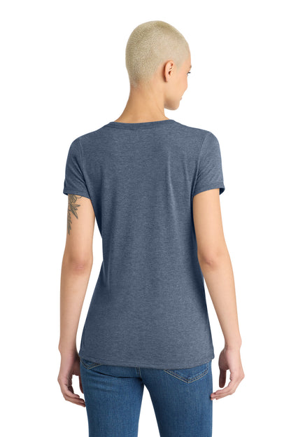 Navy Frost District Women's Perfect Tri V-Neck Tee. DM1350L