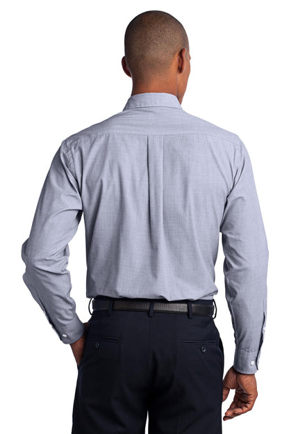 Navy Frost Port Authority Crosshatch Easy Care Shirt. S640