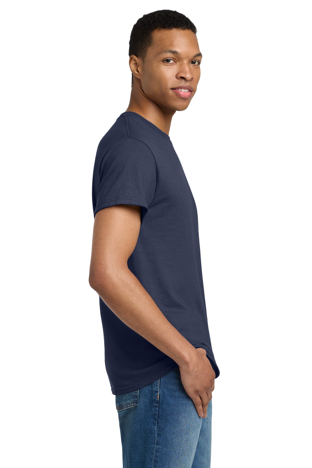 Navy Gildan Tall 100% US Cotton T-Shirt 2000T