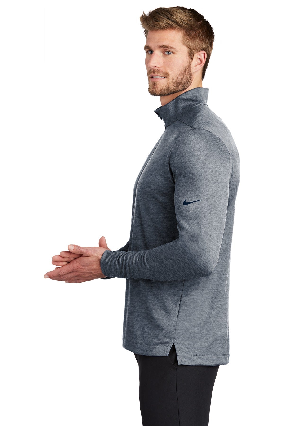 Navy Heather Nike Dry 1/2-Zip Cover-Up NKBV6044