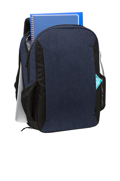 Navy Heather Port Authority Vector Backpack. BG209