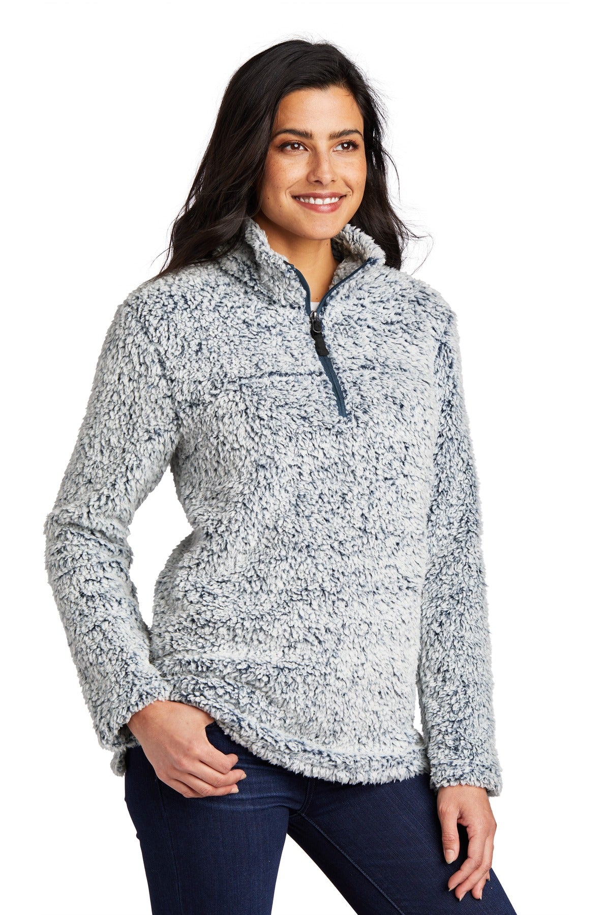 Navy Hthr Port Authority Women's Cozy 1/4-Zip Fleece L130