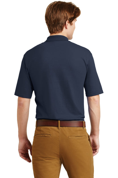 Navy Jerzees Dri-Power Pocket Sport Shirt. 436MP