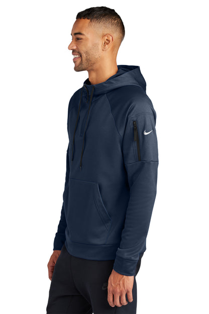 Navy Nike Therma-FIT Pocket 1/4-Zip Fleece Hoodie NKFD9742
