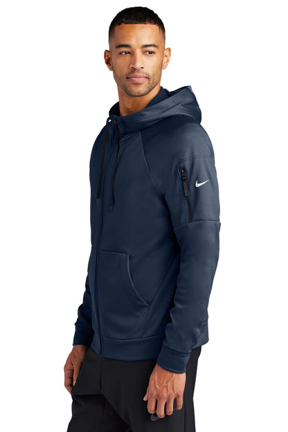 Navy Nike Therma-FIT Pocket Full-Zip Fleece Hoodie NKFD9859