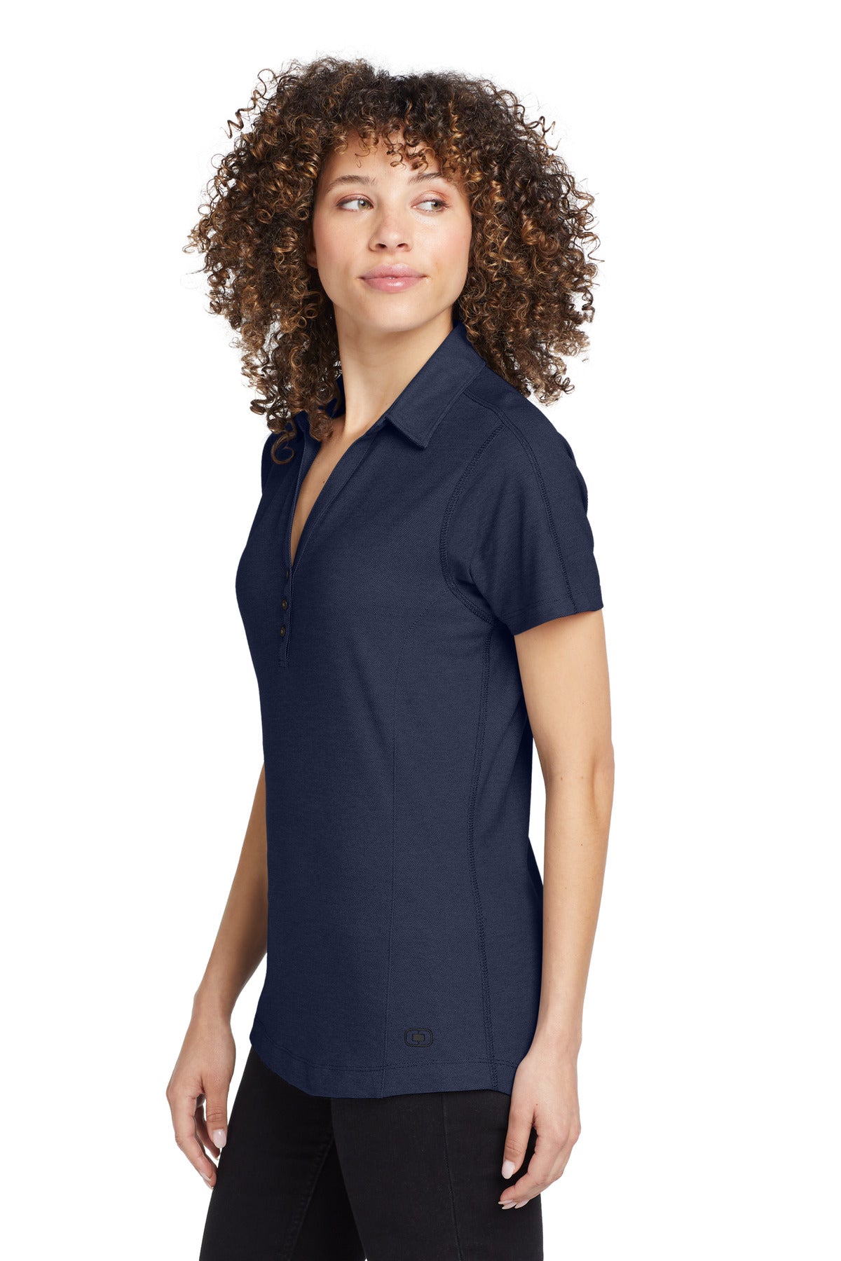 Navy OGIO Women's Onyx Polo. LOG126