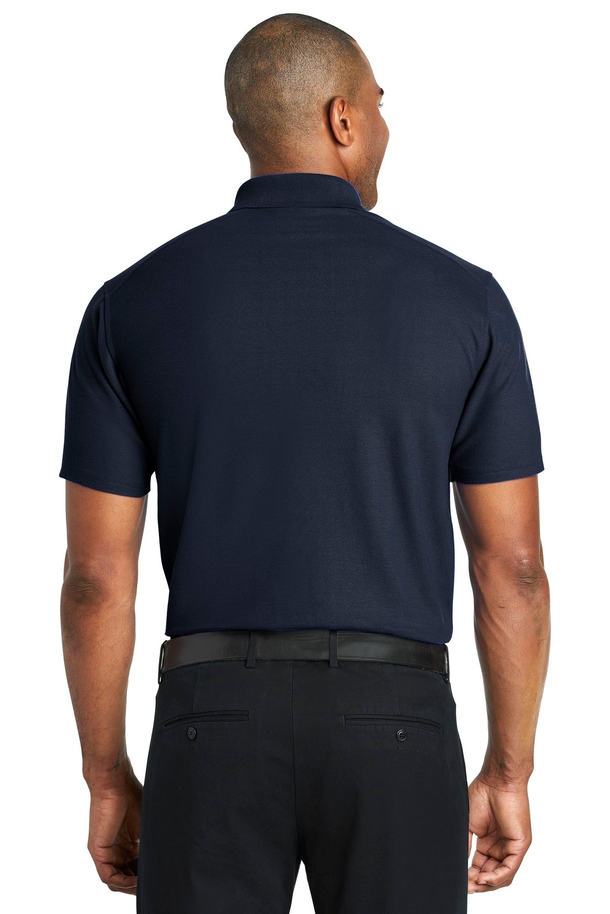 Navy Port Authority EZPerformance Pique Polo. K600