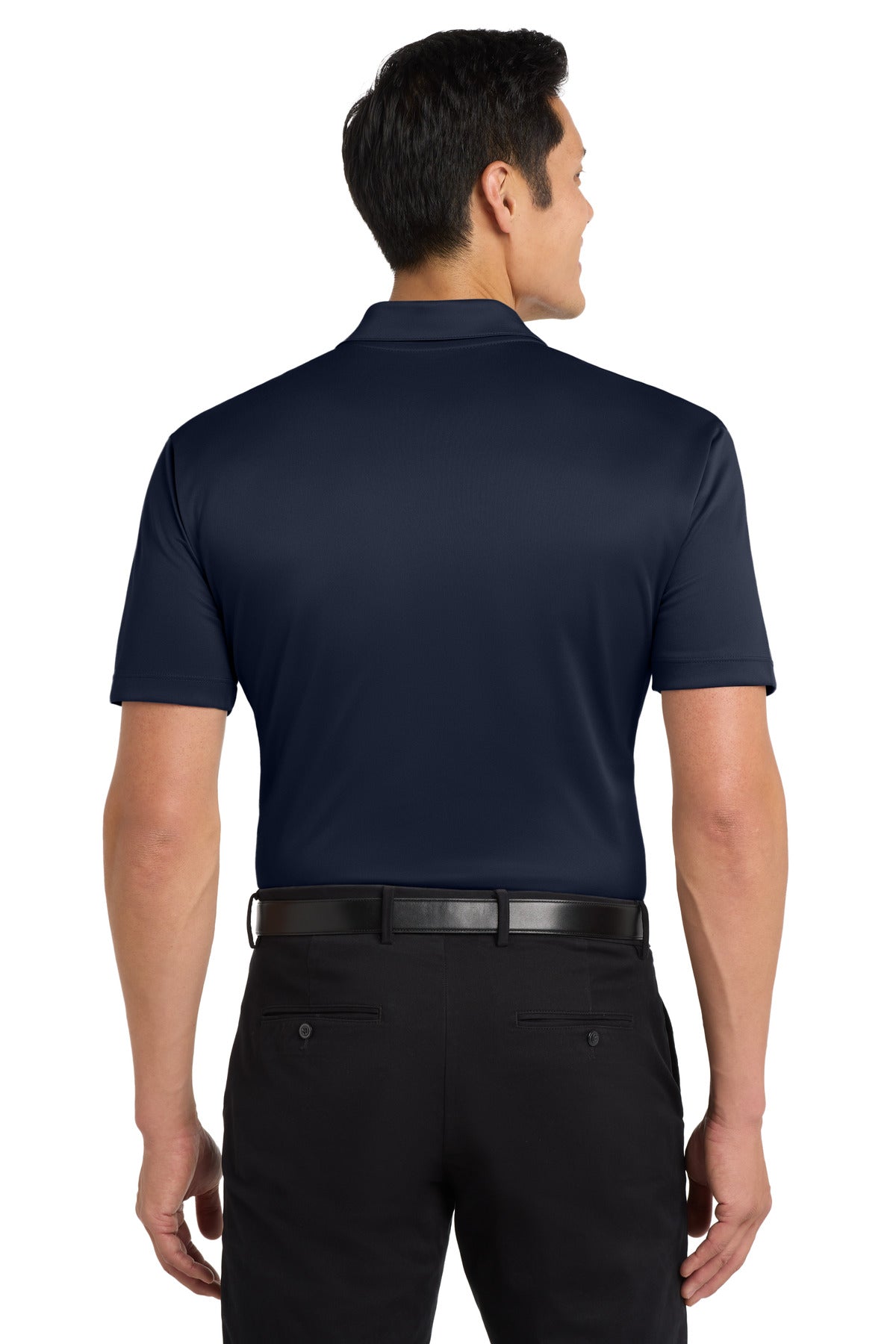 Navy Port Authority Tall Silk Touch Performance Polo. TLK540