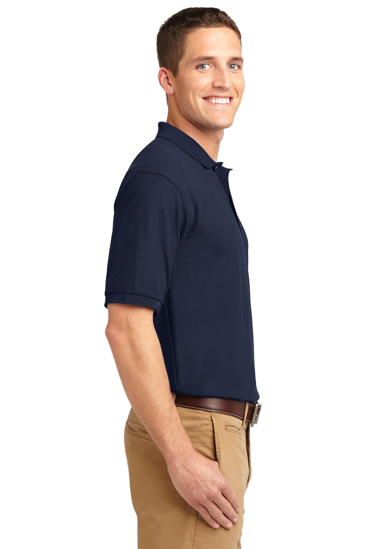 Navy Port Authority Tall Silk Touch Polo. TLK500